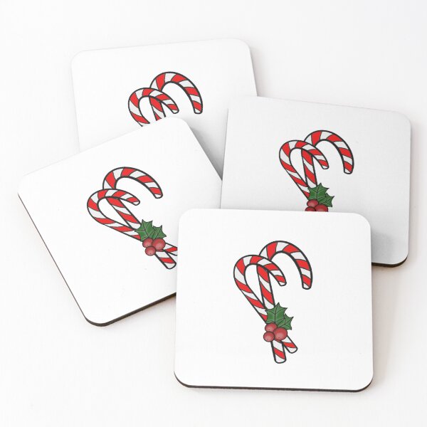Item preview, Two candy canes with holly  designed and sold by morganbethdraws.