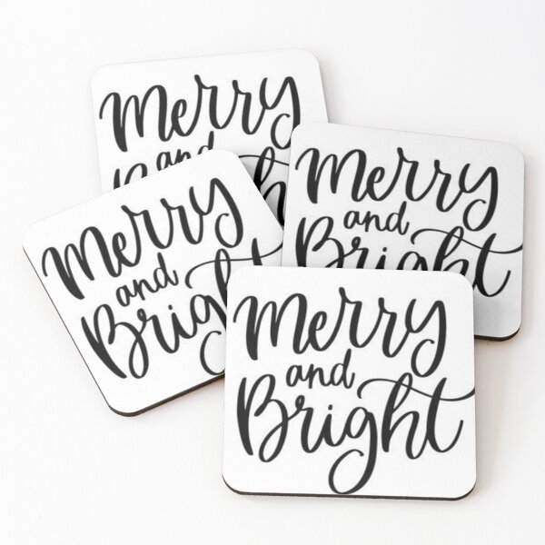Item preview, Merry and Bright (Cursive) designed and sold by gameshowfan2001.