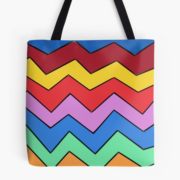 Aperçu de l'œuvre Conception abstraite en zigzag multicolore créée et vendue par ThisNThatImages.
