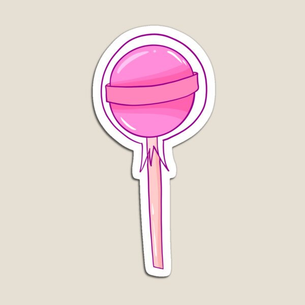 cherry pink lollypop Magnet