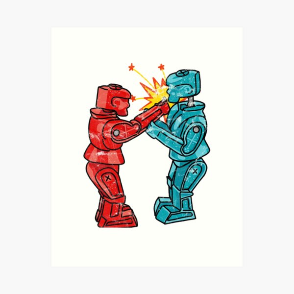 Aperçu de l'œuvre Les robots rock'em sock'em créée et vendue par Unhinged Heather.