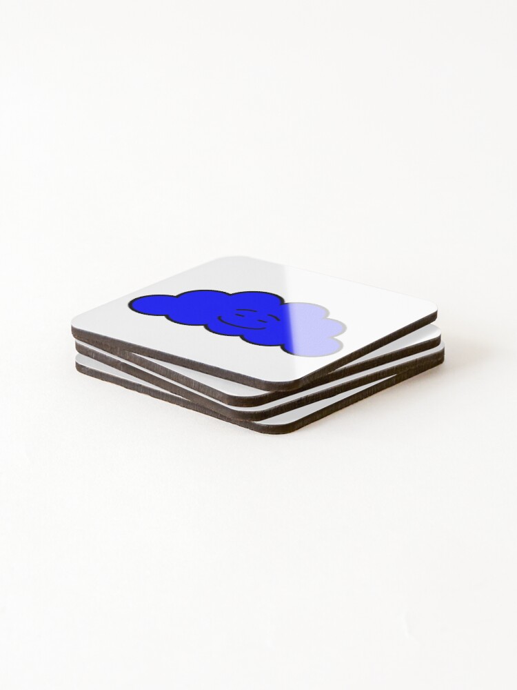 Thumbnail 4 of 5, Coasters (Set of 4), Relaxed Blue Bright  designed and sold by BumpyBuddy.