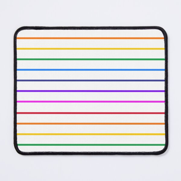Item preview, White and rainbow stripes - horizontal narrow designed and sold by LittleBettyMakes.
