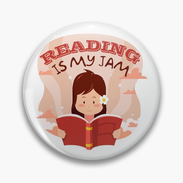 Item preview, Reading is my Jam | Cute Floral Girl with Book designed and sold by BeingCoffee.