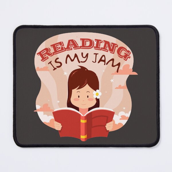 Item preview, Reading is my Jam | Cute Floral Girl with Book designed and sold by BeingCoffee.