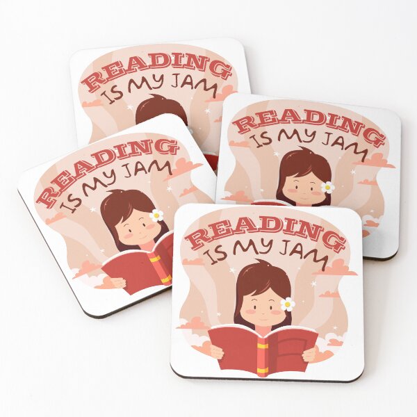 Item preview, Reading is my Jam | Cute Floral Girl with Book designed and sold by BeingCoffee.