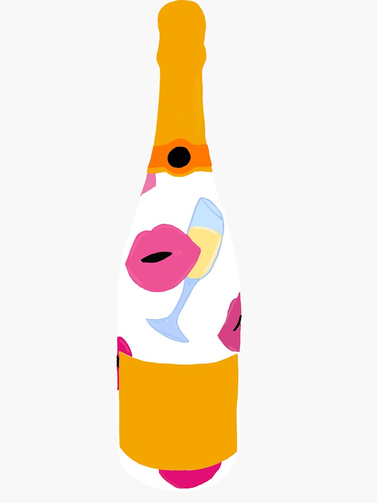 "preppy wine bottle" Sticker for Sale by AmyBeth02 Redbubble