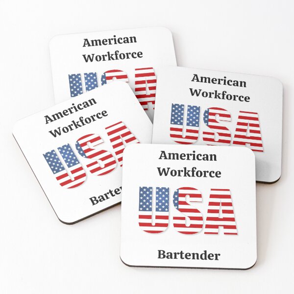 Item preview, American Workforce Bartender designed and sold by SloganExpress.