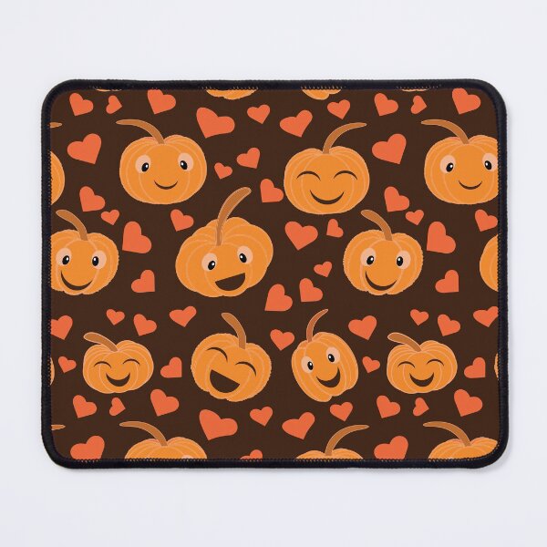Item preview, Cute funny pumpkins pattern with heart shapes designed and sold by Yasminepatterns .