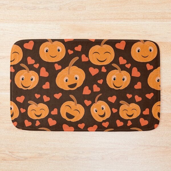 Item preview,  Cute  funny  pumpkins pattern with heart shapes  designed and sold by Yasminepatterns .