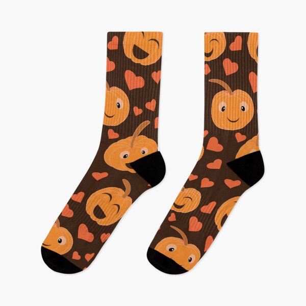 Item preview,  Cute  funny  pumpkins pattern with heart shapes  designed and sold by Yasminepatterns .