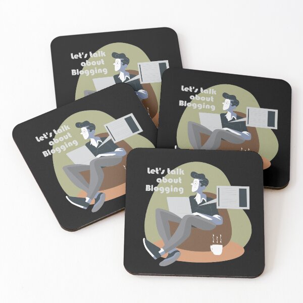 Item preview, A blogger writing a blog designed and sold by coffeeapparel.