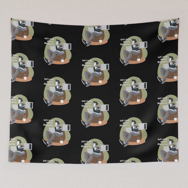 Item preview, A blogger writing a blog designed and sold by coffeeapparel.