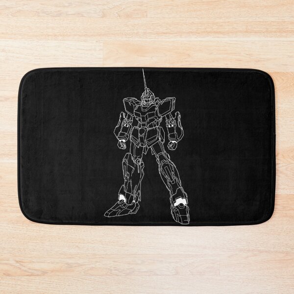 Item preview, Unicorn Gundam Outline White - Black Graphic T designed and sold by MossLoves.