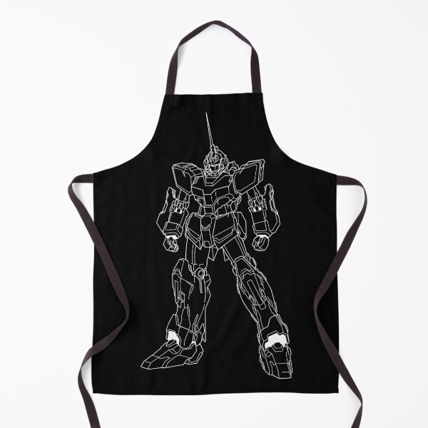 Item preview, Unicorn Gundam Outline White - Black Graphic T designed and sold by MossLoves.