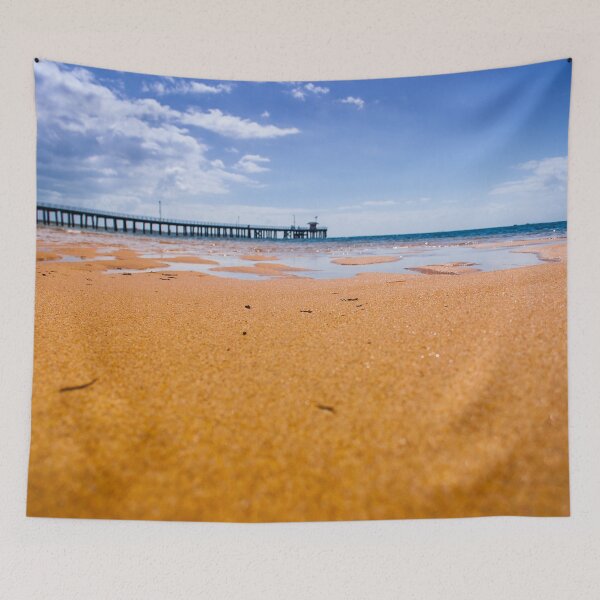 Item preview, Glistening sand with Point Lonsdale Jetty in the background designed and sold by James-Cole.