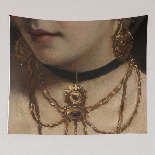 Item preview, Woman Wearing Chocker Renaissance Painting designed and sold by Bellathewilde.