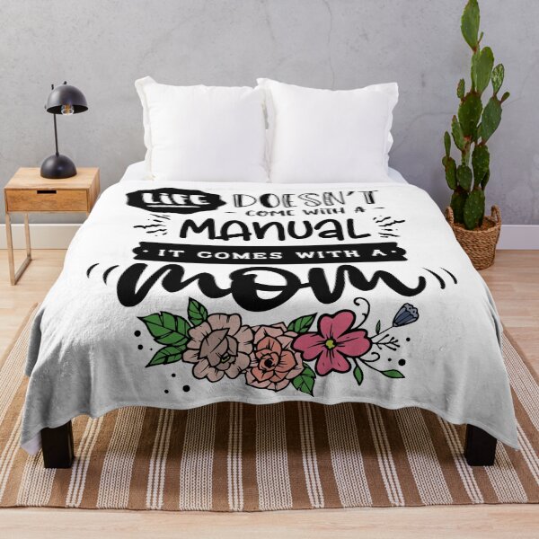 Item preview, La vida no viene con un manual, viene con una mamá: hermoso diseño floral lindo para mamá y el día de la madre designed and sold by Prince - Bestseller ★★★★★.