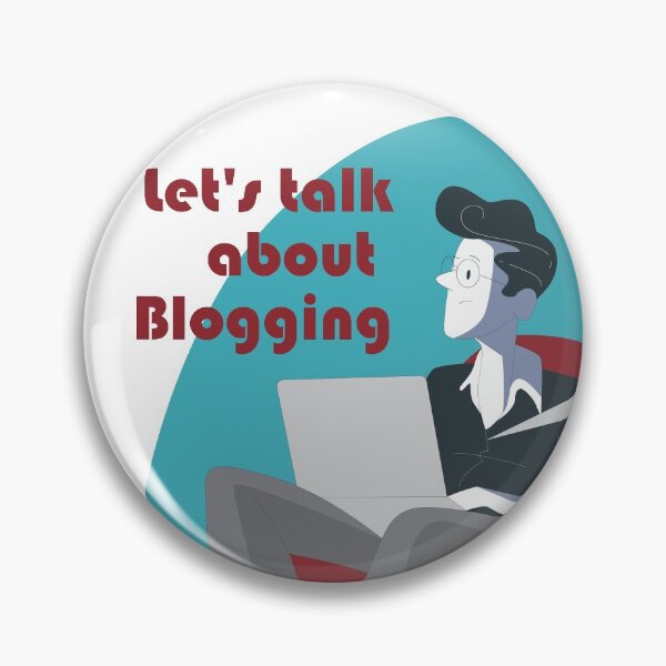 Item preview, A blogger writing a blog on laptop designed and sold by coffeeapparel.