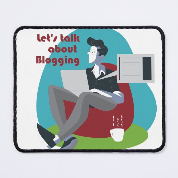 Item preview, A blogger writing a blog on laptop designed and sold by coffeeapparel.
