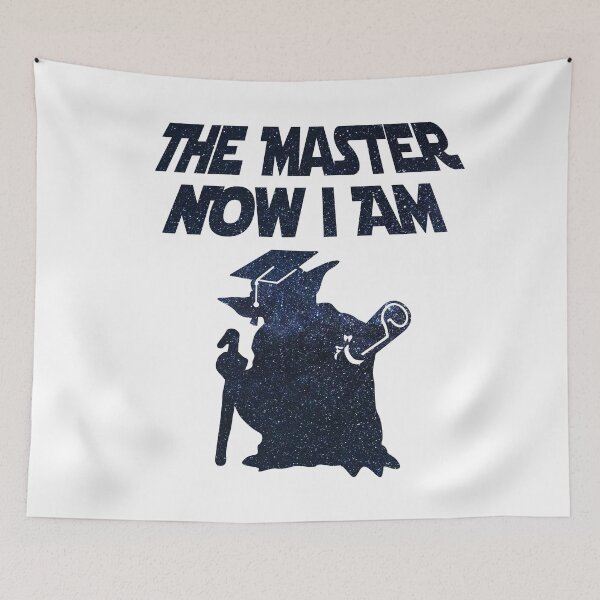Item preview, The master now I am graduation gift - Master Yoda silhouette designed and sold by OffTheRock.