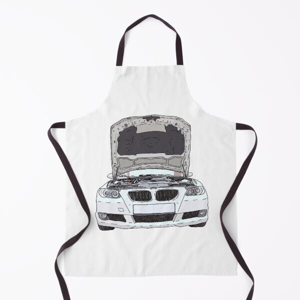 Item preview, White car Open hood Hand drawing designed and sold by Marcia Motivos.
