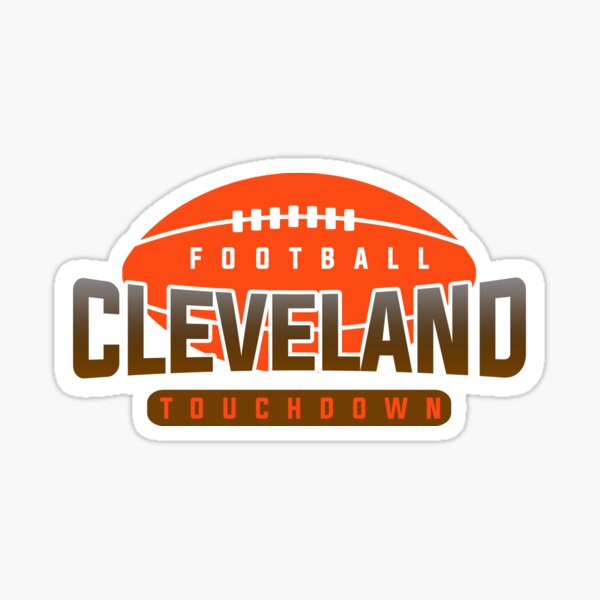 Cleveland Browns Stripe, Cleveland Football Orange  Sticker for