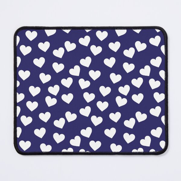 Item preview, Navy blue and white hearts print designed and sold by LittleBettyMakes.