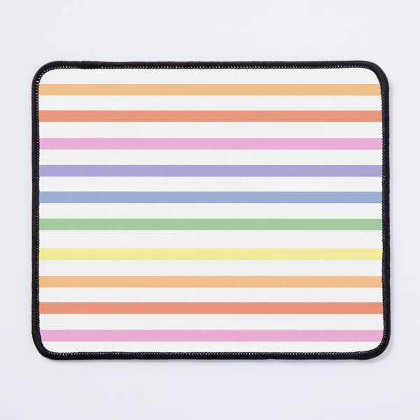 Item preview, White and pastel rainbow stripes - horizontal designed and sold by LittleBettyMakes.