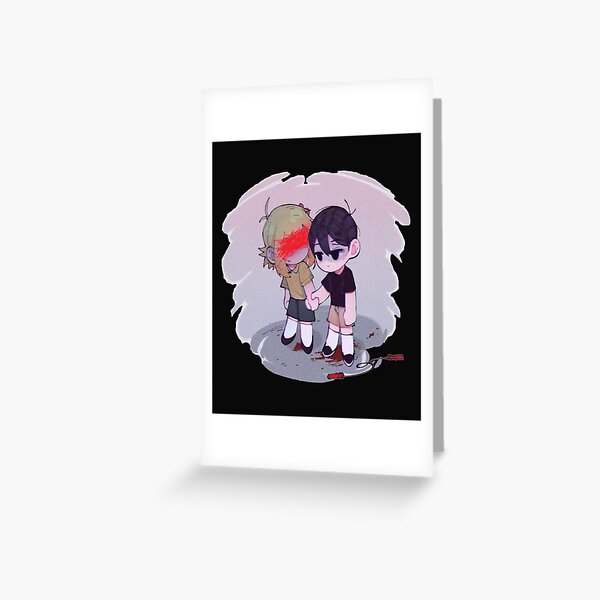 Omori Basil And Folower Sticker - Omori Basil And Folower Poster | Greeting  Card