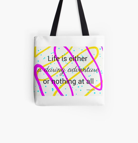 Life Is A Daring Adventure Travel Quote Collection All Over Print Tote Bag