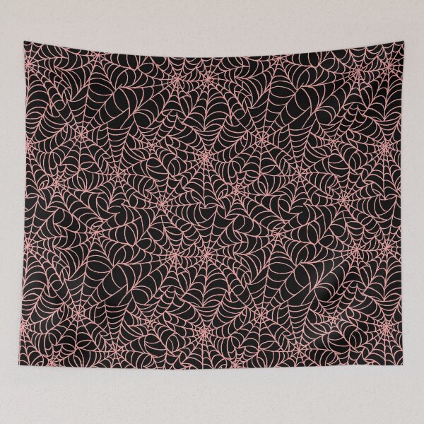 Item preview, Pink on Black Spooky Spiderwebs designed and sold by Lindsey Seymour.
