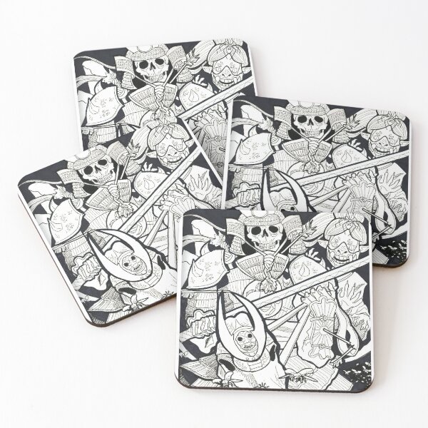 Item preview, Skull-Faced Samurai designed and sold by The Illustrated Owl.
