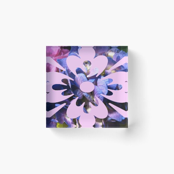 mainly blue flowers Acrylic Block