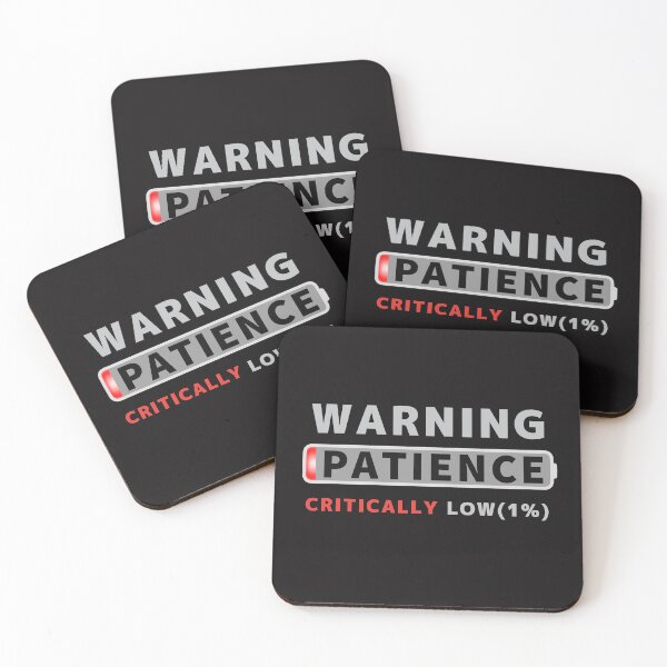 Item preview, Warning Patience One Percent - Funny Impatient Mood Sign designed and sold by ViewerEqualsPhoton.