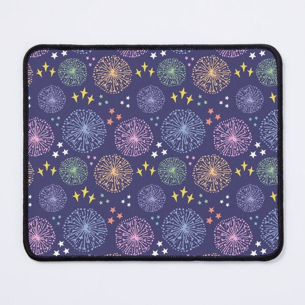 Item preview, Rainbow stars and fireworks on navy designed and sold by LittleBettyMakes.