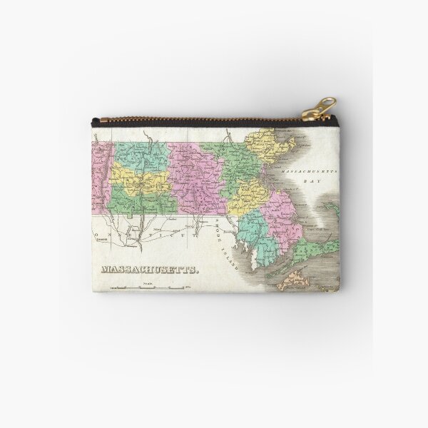 Item preview, Vintage Map of Massachusetts (1827) designed and sold by BravuraMedia.