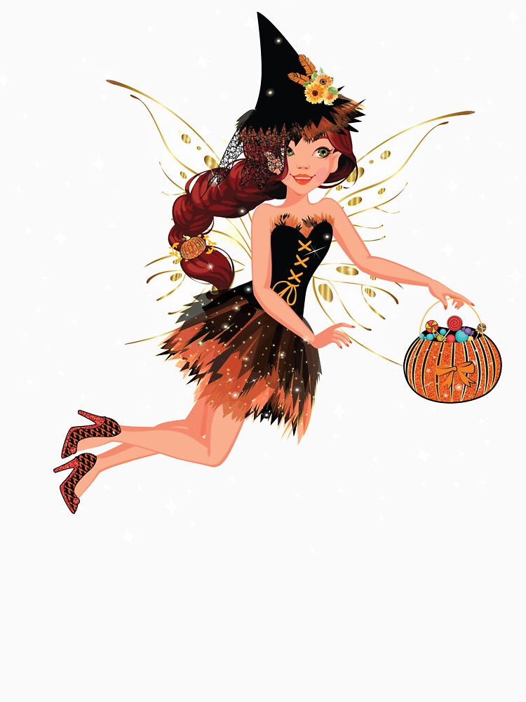 Thumbnail 3 of 3, Fitted Scoop T-Shirt, Gigi The Chic Magical Fairy's Halloween Costume™ designed and sold by TeelieTurner.