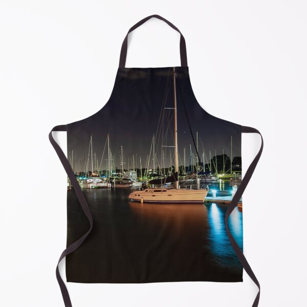 Item preview, Sailing boats light up the harbour in the night sky with blurry long exposer water designed and sold by James-Cole.