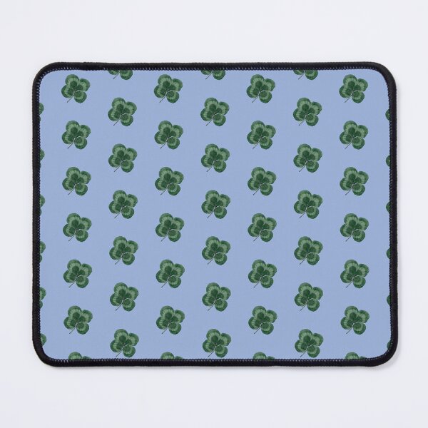 Item preview, Lucky four leaf clover / shamrock print 2 - blue designed and sold by LittleBettyMakes.