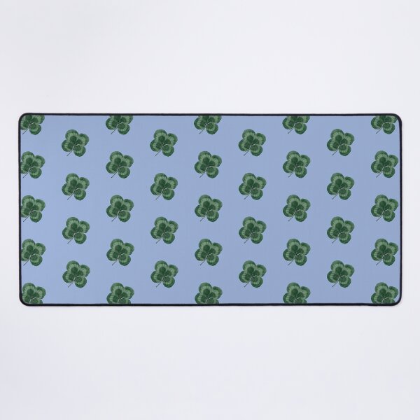 Item preview, Lucky four leaf clover / shamrock print 2 - blue designed and sold by LittleBettyMakes.