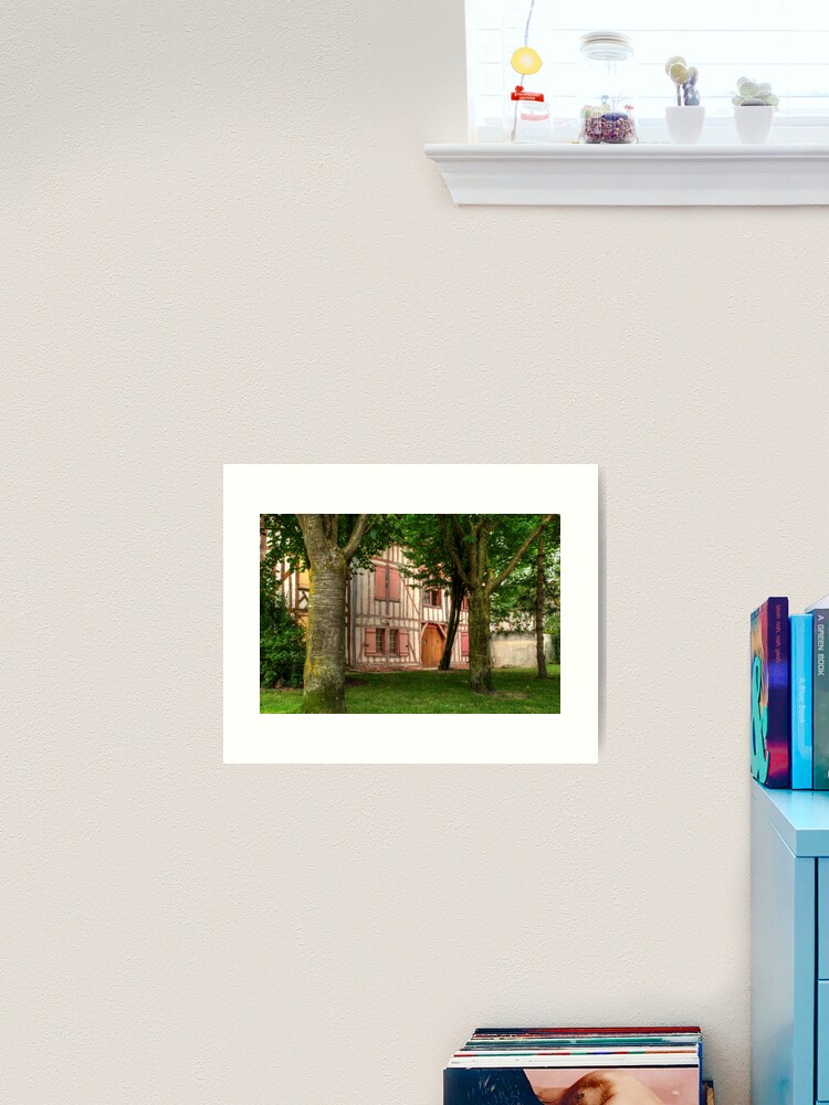 Thumbnail 2 of 3, Art Print, Little Pink House in the Woods designed and sold by MaluC.