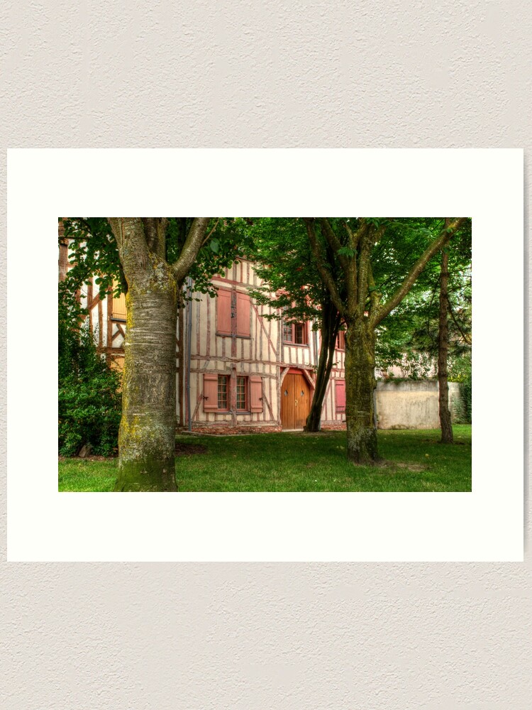 Thumbnail 1 of 3, Art Print, Little Pink House in the Woods designed and sold by MaluC.