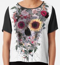 Schädel Blumen Chiffontop