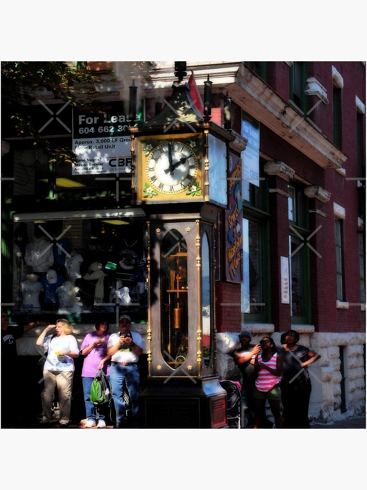 Thumbnail 4 of 4, Pillow, Steam Clock at Gastown, Vancouver, Britixh Columbia, Canada designed and sold by MaluC.
