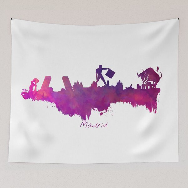 Item preview, Madrid skyline city purple designed and sold by JBJart.