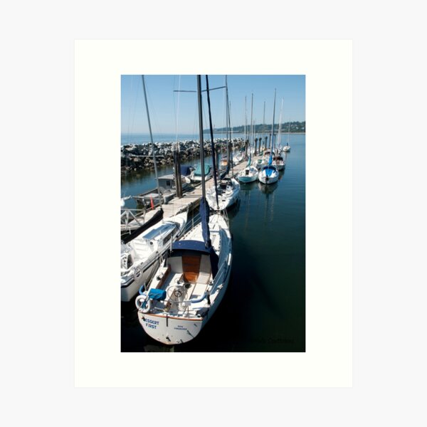 Item preview, Sailboats at the Pier, White Rock, British Columbia, Canada designed and sold by MaluC.