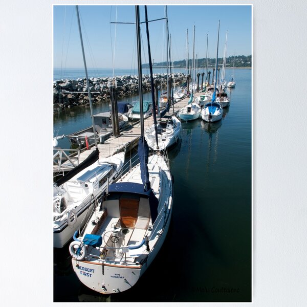 Item preview, Sailboats at the Pier, White Rock, British Columbia, Canada designed and sold by MaluC.