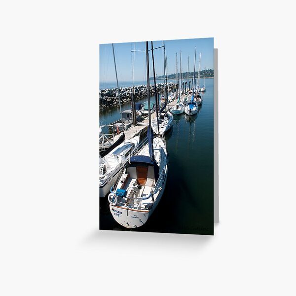 Item preview, Sailboats at the Pier, White Rock, British Columbia, Canada designed and sold by MaluC.