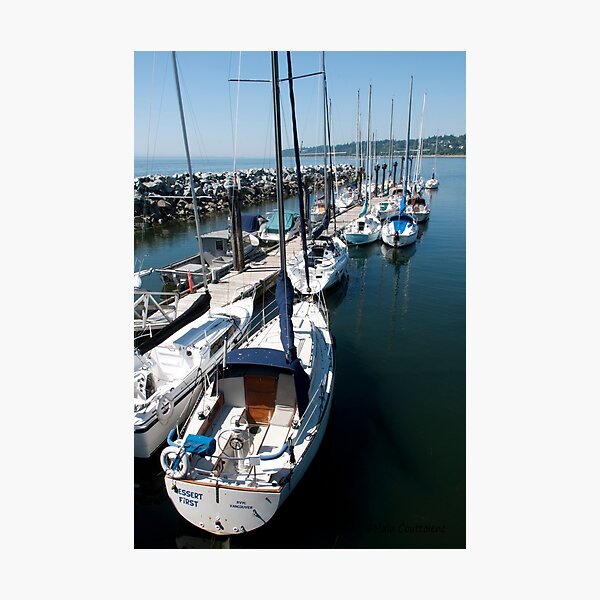Item preview, Sailboats at the Pier, White Rock, British Columbia, Canada designed and sold by MaluC.